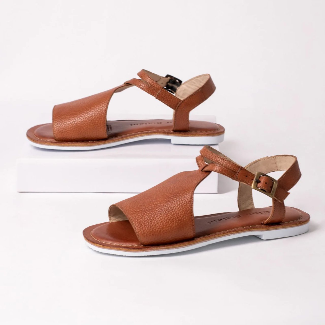 Pair of handmade leather sandals